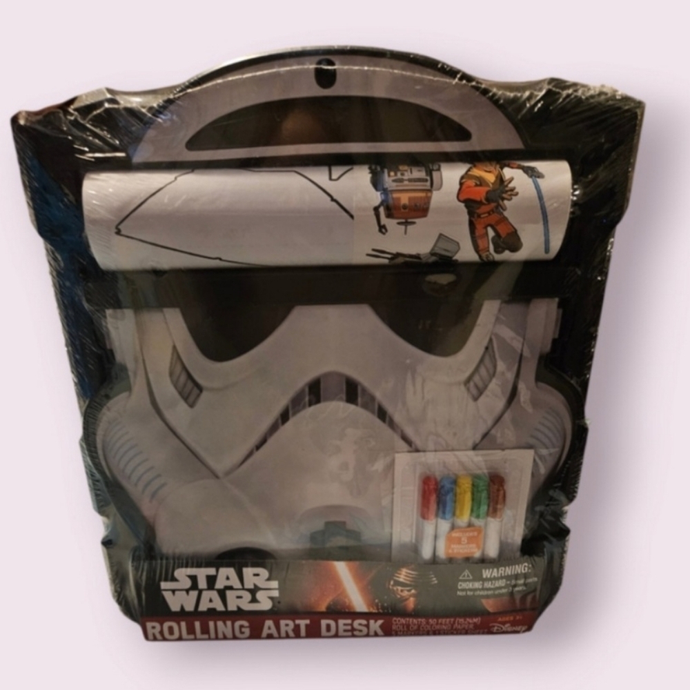 Star Wars, Rolling Art Desk, Disney Ages 3+, Coloring+stickers NEW